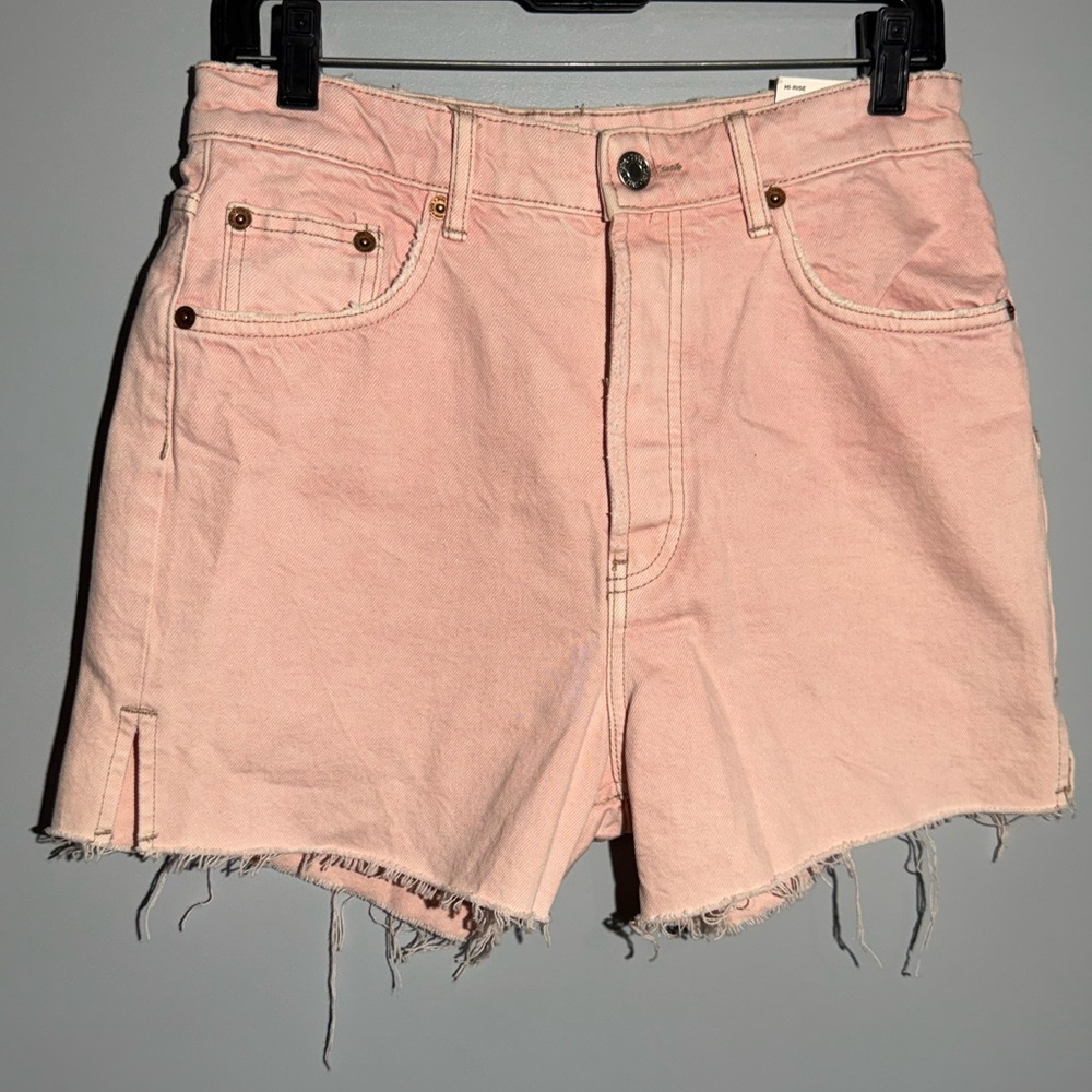 Zara Women's Pink Denim Shorts